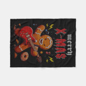 Heavy Metal Christmas Sleigher Hail Santa Claus Ro Fleece Deken (Voorkant (Horizontaal))