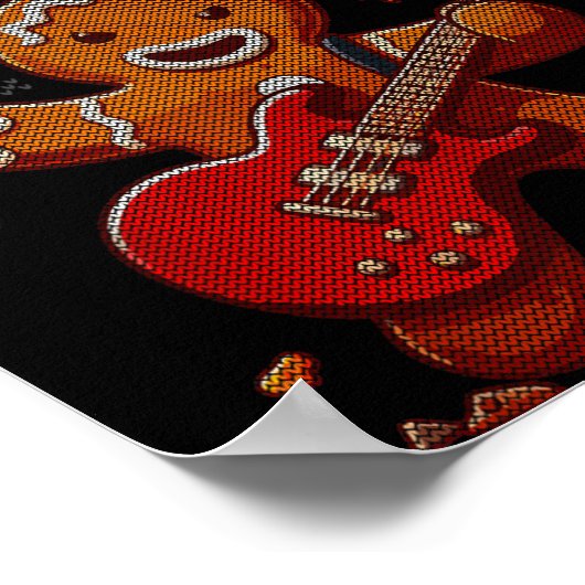 Heavy Metal Christmas Sleigher Hail Santa Claus Ro Poster (Hoek)