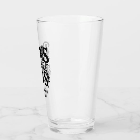 Heavy Metal Custom Bachelor Party Rock N' Roll Glas (Links)