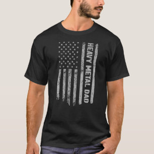 Heavy Metal Dad America ons Flag Patriot  T-shirt