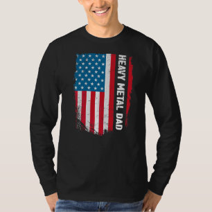 Heavy Metal Dad America ons Flag Patriot T-shirt