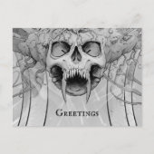 Heavy Metal Death Skull Graveyard Briefkaart (Voorkant)
