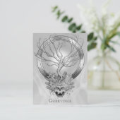 Heavy Metal Death Skull Graveyard Wenskaart Briefkaart (Staand voorkant)