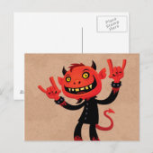 Heavy Metal Devil Briefkaart (Voorkant / Achterkant)