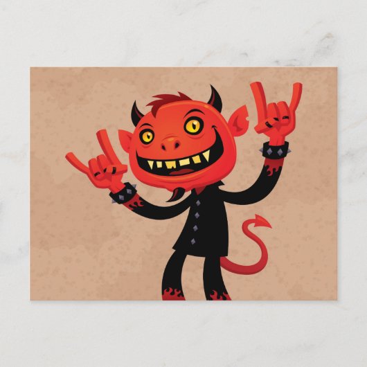 Heavy Metal Devil Briefkaart (Voorkant)