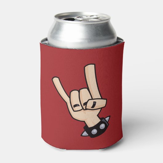 Heavy Metal Devil Horns Blikjeskoeler (Blikje Voorkant)