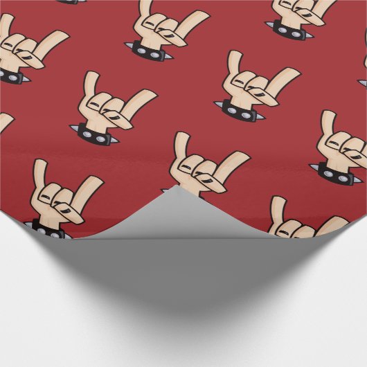 Heavy Metal Devil Horns Cadeaupapier (Hoek)