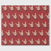 Heavy Metal Devil Horns Cadeaupapier (Vlak)