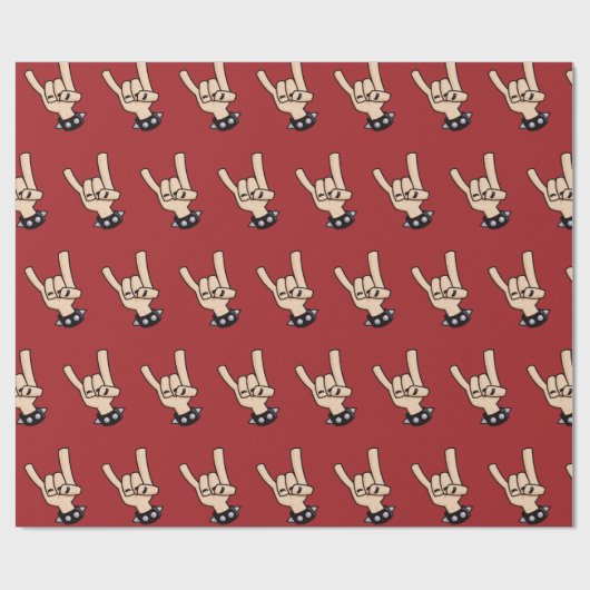 Heavy Metal Devil Horns Cadeaupapier (Vlak)