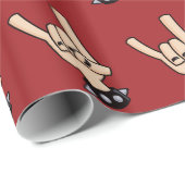 Heavy Metal Devil Horns Cadeaupapier (Rol Hoek)