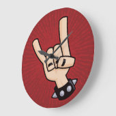 Heavy Metal Devil Horns Grote Klok (Hoek)