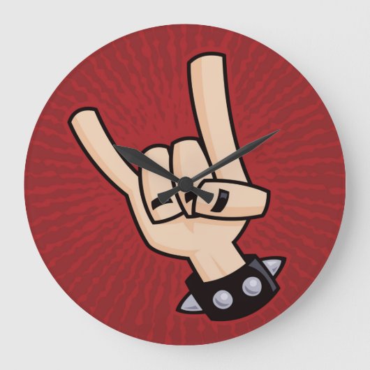 Heavy Metal Devil Horns Grote Klok (Voorkant)