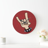 Heavy Metal Devil Horns Grote Klok (Huis)