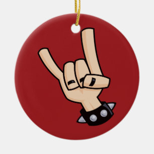 Heavy Metal Devil Horns Keramisch Ornament