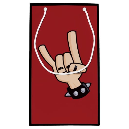 Heavy Metal Devil Horns Klein Cadeauzakje (Achterkant)