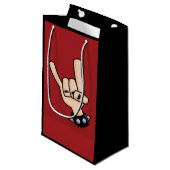 Heavy Metal Devil Horns Klein Cadeauzakje (Voorkant Gekanteld)