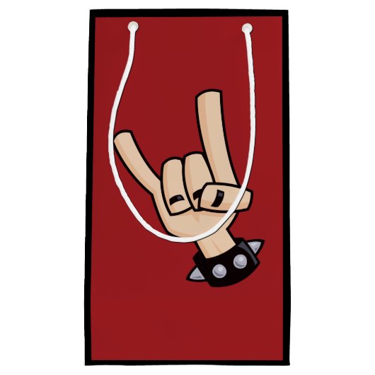 Heavy Metal Devil Horns Klein Cadeauzakje (Voorkant)