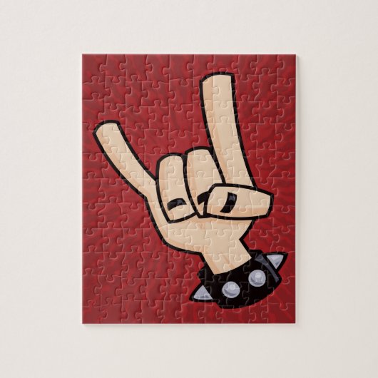 Heavy Metal Devil Horns Legpuzzel (Verticaal)