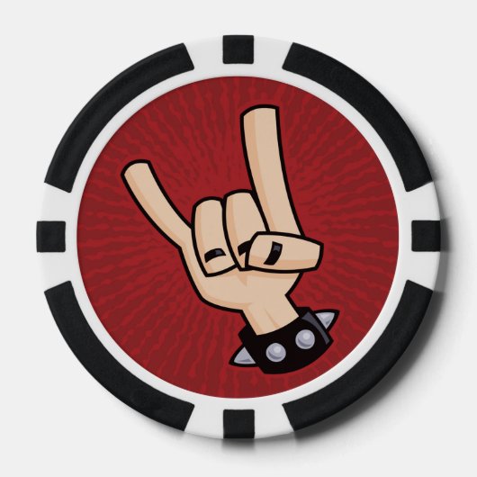Heavy Metal Devil Horns Poker Chips (Voorkant)
