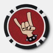 Heavy Metal Devil Horns Poker Chips (Achterkant)