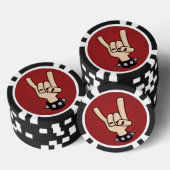 Heavy Metal Devil Horns Poker Chips (Opstapeling)