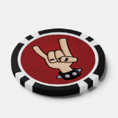 Heavy Metal Devil Horns Poker Chips (Enkel)