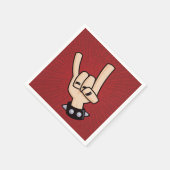 Heavy Metal Devil Horns Servet (Hoek)