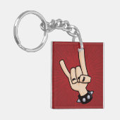Heavy Metal Devil Horns Sleutelhanger (Voorkant Links)