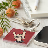 Heavy Metal Devil Horns Sleutelhanger (Voorkant Rechts)