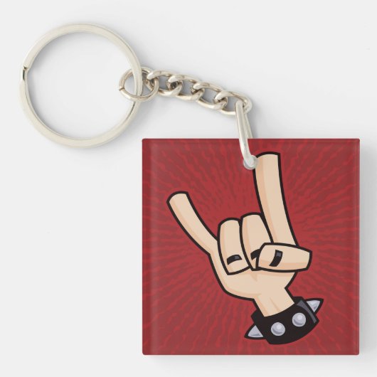 Heavy Metal Devil Horns Sleutelhanger (Voorkant)