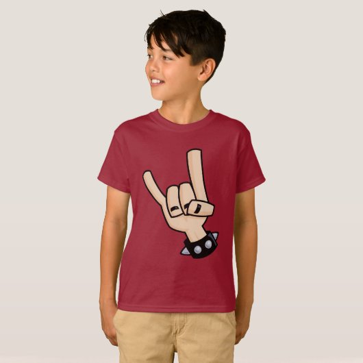 Heavy Metal Devil Horns T-shirt (Voorkant volledig)