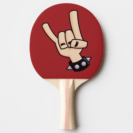 Heavy Metal Devil Horns Tafeltennisbatje (Voorkant)