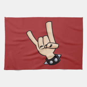 Heavy Metal Devil Horns Theedoek
