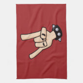 Heavy Metal Devil Horns Theedoek (Verticaal)