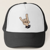 Heavy Metal Devil Horns Trucker Pet (Voorkant)