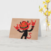 Heavy Metal Devil Kaart (Gele Bloem)