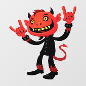 Heavy Metal Devil Raamsticker (Vel)