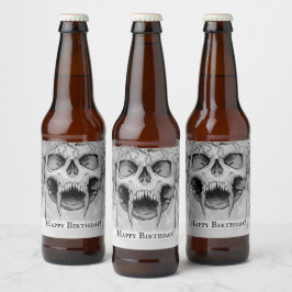 Heavy metal doodskop bier etiket