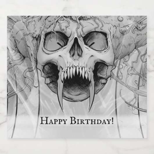 Heavy metal doodskop bier etiket (Enkel label)