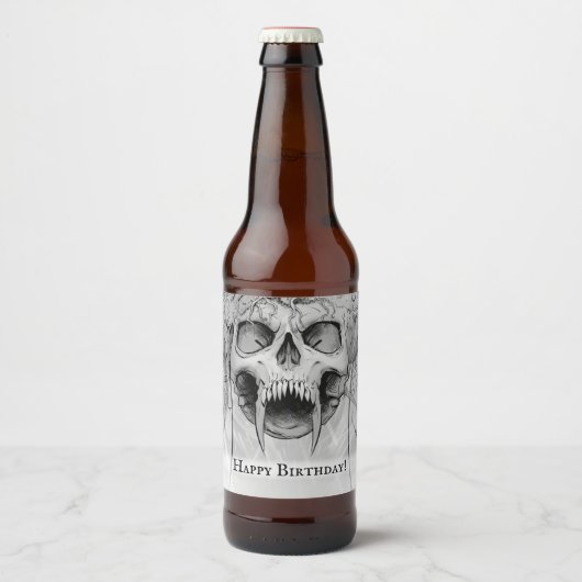 Heavy metal doodskop bier etiket (Voorkant)