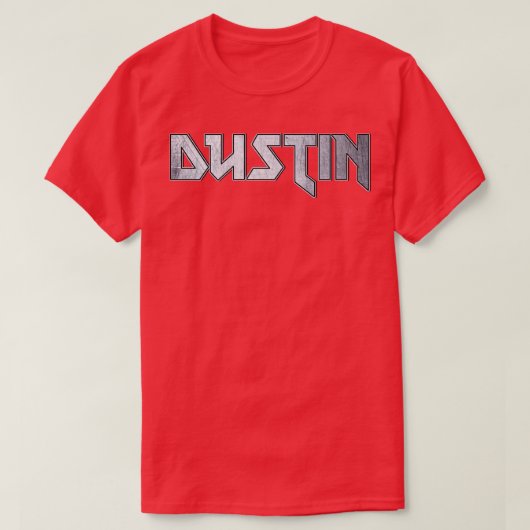Heavy metal Dustin T-shirt (Design voorkant)
