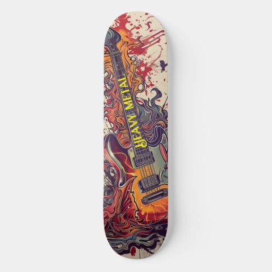 Heavy Metal elektrische gitaar Persoonlijk Skateboard (Voorkant)