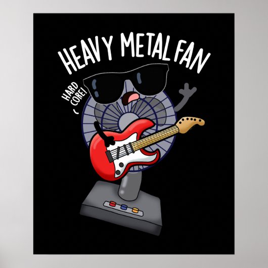Heavy Metal Fan Grappige Muziek Pun Dark BG Poster (Voorkant)