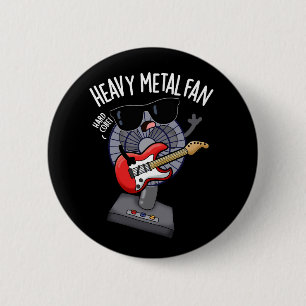 Heavy Metal Fan Grappige Muziek Pun Dark BG Ronde Button 5,7 Cm