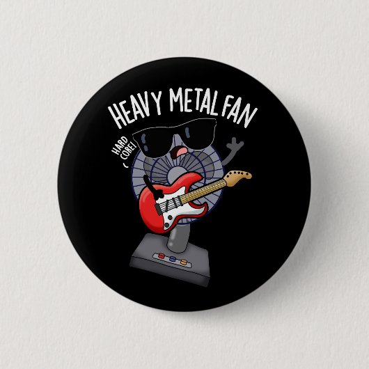 Heavy Metal Fan Grappige Muziek Pun Dark BG Ronde Button 5,7 Cm (Voorkant)