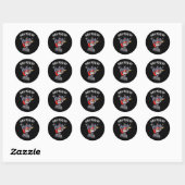 Heavy Metal Fan Grappige Muziek Pun Dark BG Ronde Sticker (Vel)