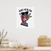 Heavy metal fan grappige muziek woordspeling poster (Keuken)