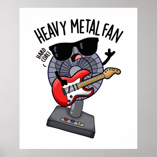Heavy metal fan grappige muziek woordspeling poster (Voorkant)