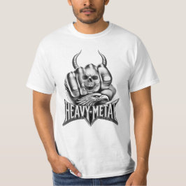 Heavy Metal Faust mit Adler Totenkopf T-shirt