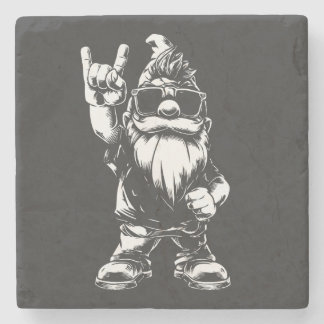 Heavy Metal Gartenzwerg – Rockstyle Stenen Onderzetter